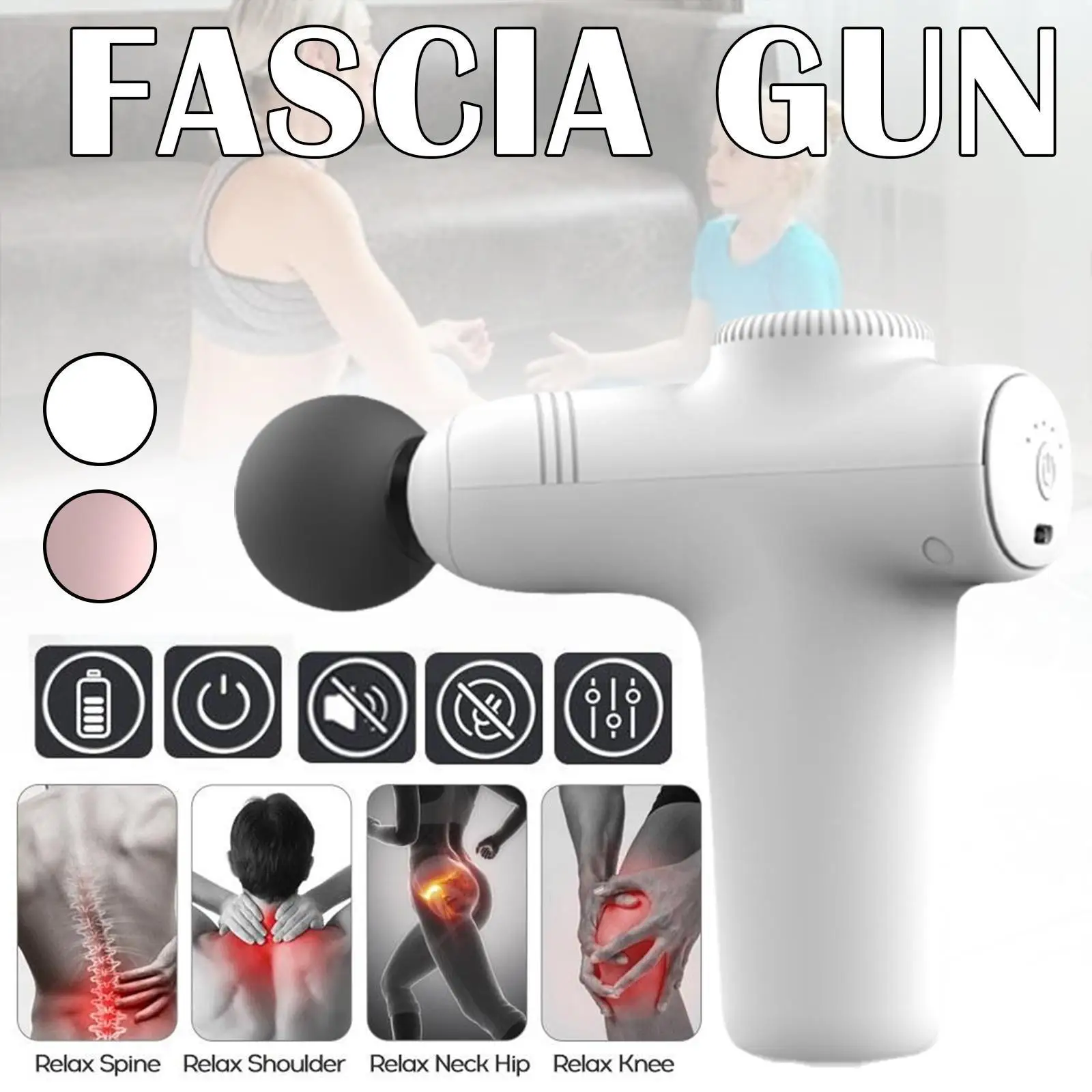 

Пистолет Fascia, мини-массажер в подарок, фитнес-массажер для мышц, расслабляющий мешок, пистолет для терапии, портативный Электрический масса...