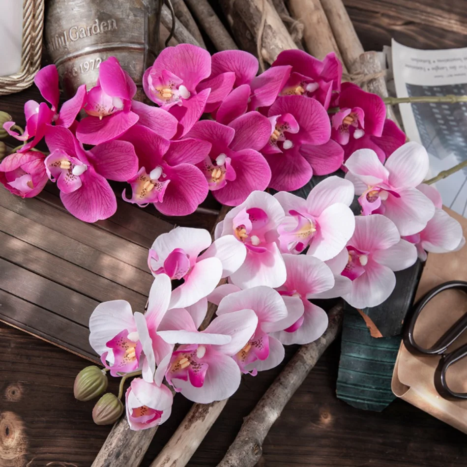 

Artificial Large Butterfly Orchids Fake Plant Phalaenopsis Pink Wedding Decor Home Accessorie Hotel Lobby Party Artificial Plant