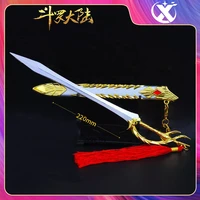 alloy model making weapons sword arms length 22cm decorated with ornaments keychain with scabbardgif for childrens outdoor toys
