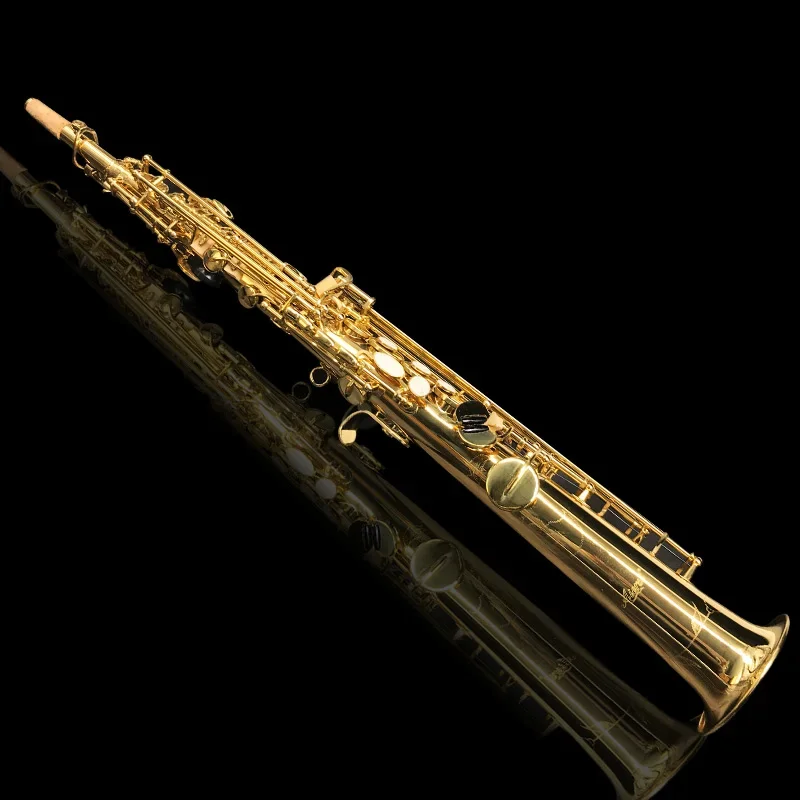 Aiersi Высококачественный тенор-саксофон с лакированным желтым латунным золотом