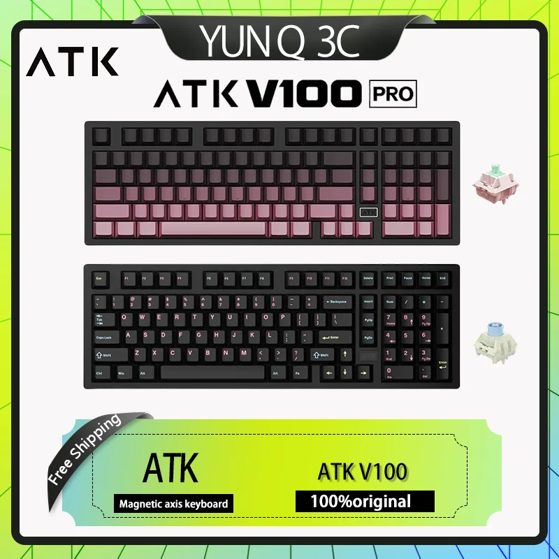 Механическая клавиатура Atk V100 беспроводная Bluetooth трехрежимная прокладка