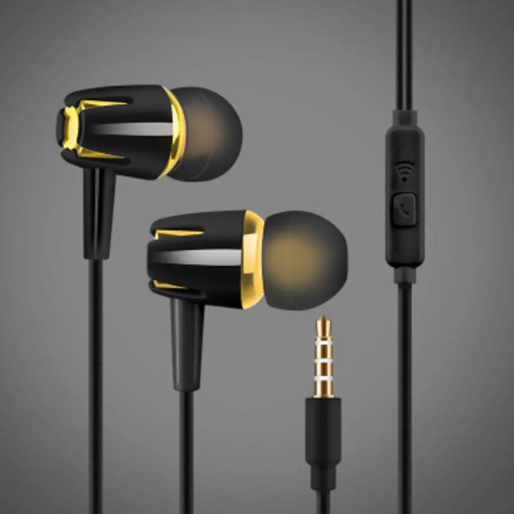 Wired Earphone Electroplating Bass Stereo In-ear Earphone with Mic Handsfree Call Phone Headset for Android Ios ONLENY 3.5mm 1.2 enlarge