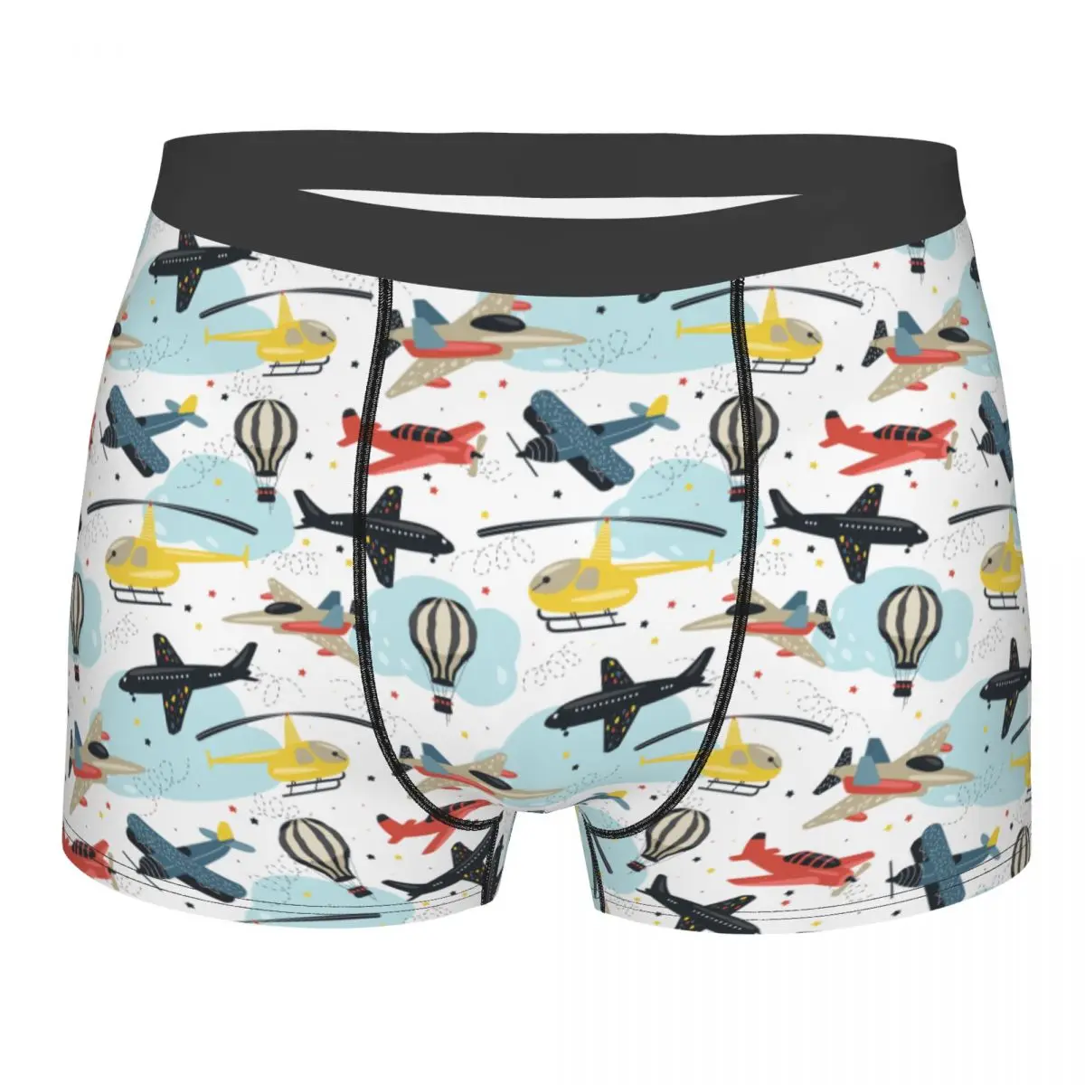 

Men's Cartoon Planes Underwear Sexy Boxer Shorts Panties Male Soft Underpants Plus Size