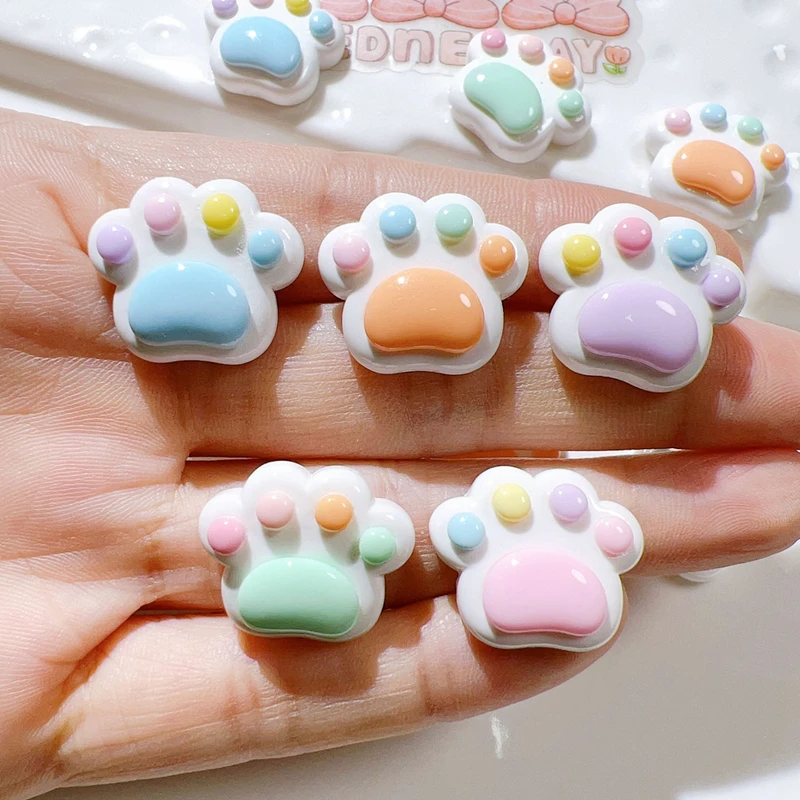 

20 шт. новая мода милый мини-мультфильм разноцветный кошачий коготь смола альбом для вырезок ювелирные изделия своими руками свадебная шпилька аксессуары ремесло A53