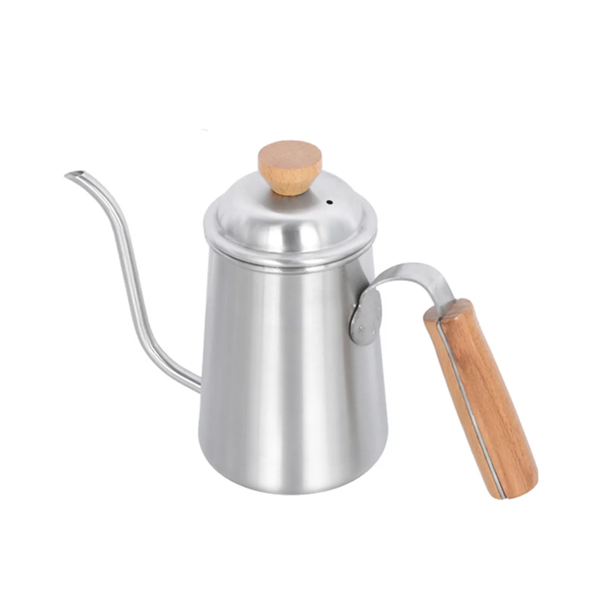 

650 мл утолщенный носик гусиной шеи из нержавеющей стали с деревянной ручкой кофейный чайник бытовой походный чайник