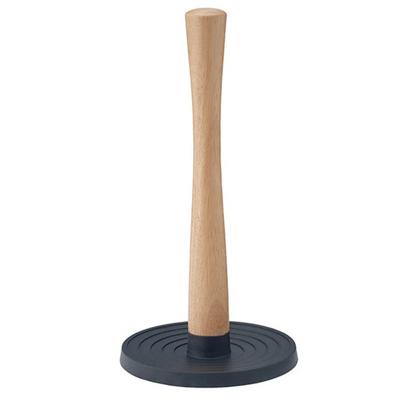 

Solid Wood Dining Table Paper Towel Rack Wipe Hand-Free Perforated Kitchen Paper Towel Rack Vertical 2021