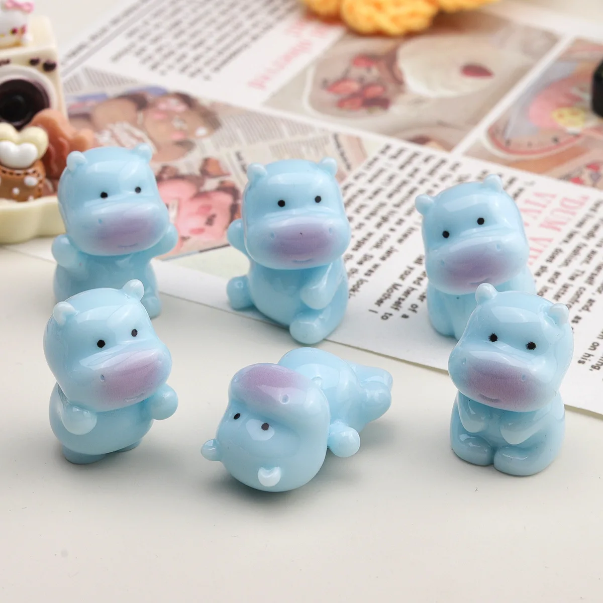 

Резиновые фигурки животных Kawaii набор из 100 штук