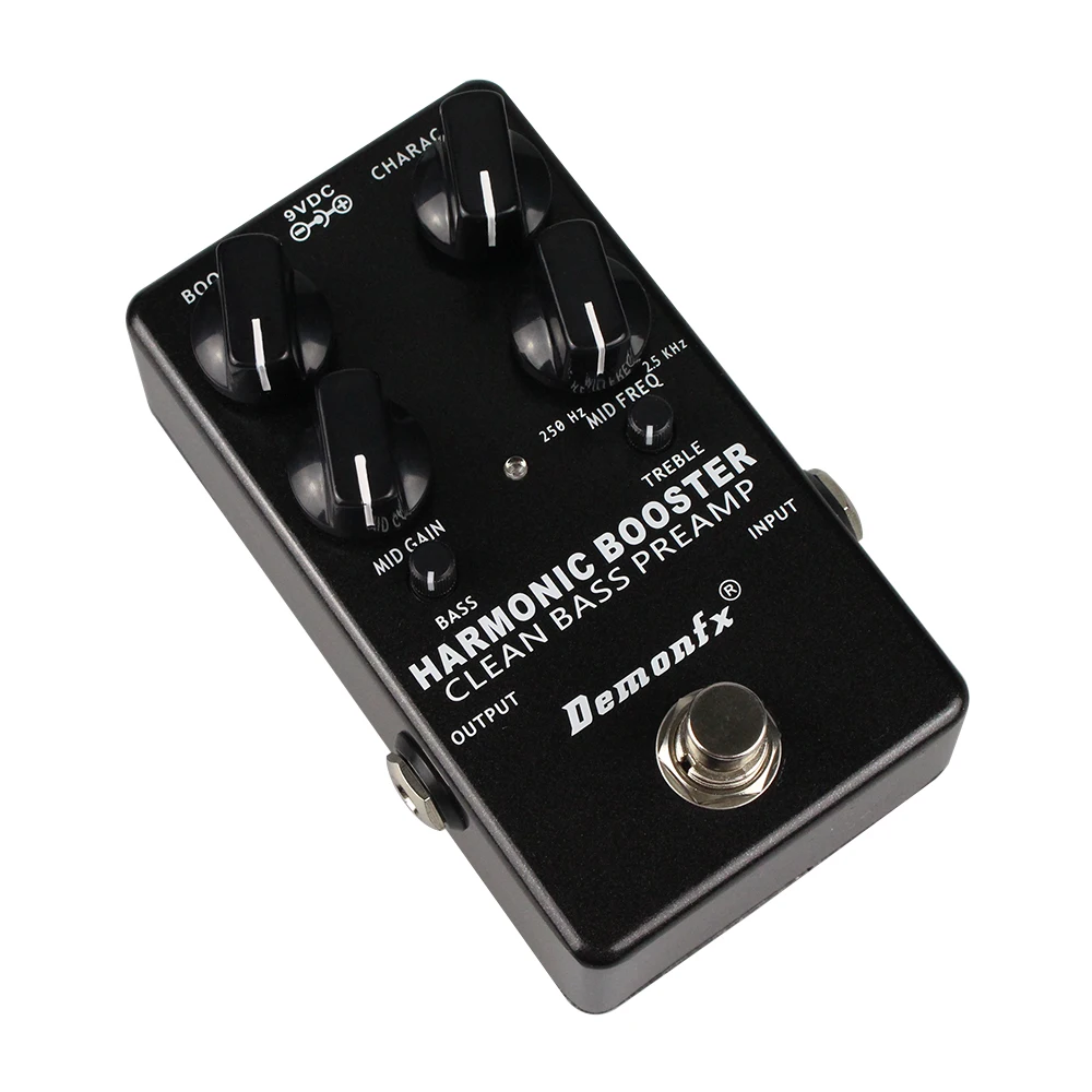 Demonfx Harmonic Booster Clean Boost Preamp Bass Effect Pedal Clean Preamplifier enlarge