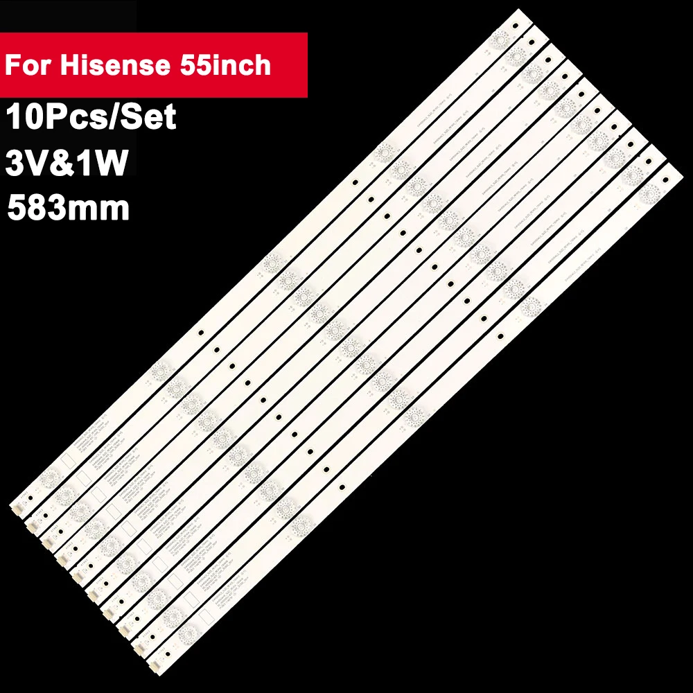 5 комплектов, 55 дюймов, 583 мм, детали для ремонта подсветки телевизора, Hisense 5LED 3V LED55K1800 LED55EC290N LED55K220 светодиодный SVH550AC3