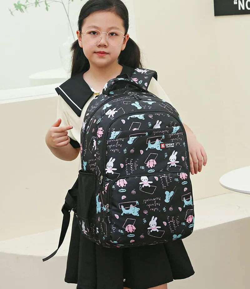 Fashion Shoulder Strap School Bag Elementary School Bag Children's Girl Sweet And Cute Lightweight Casual Backpack