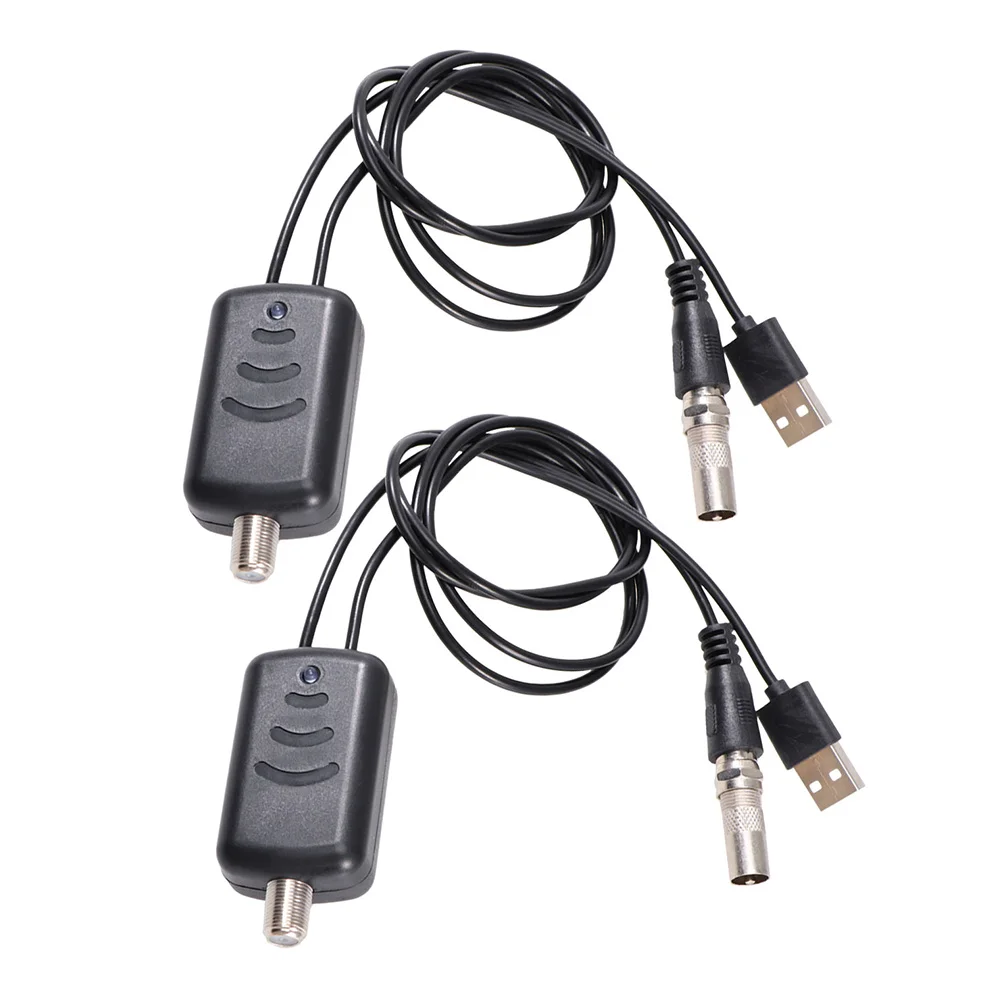 

2 PCS TV Signal Amplifier Antenna Adapter TV Signal Booster Amplifier Supply