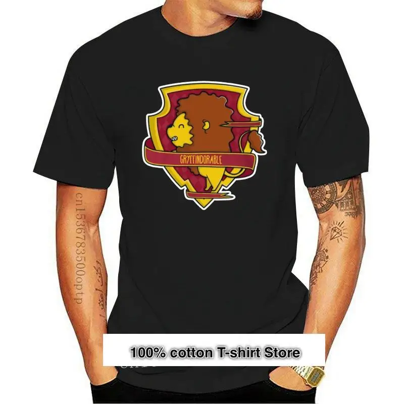 

Camiseta estampada de algodón para hombre y mujer, camisa de manga corta con cuello redondo, Gryffindorable, nueva
