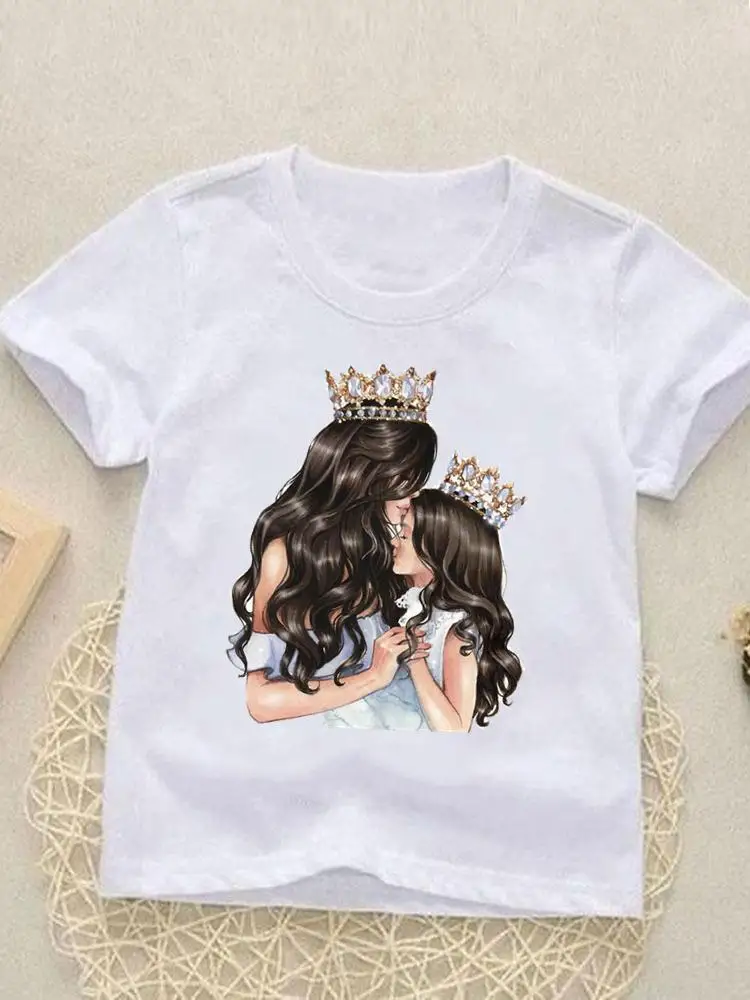 

mom love cute Printed Tees Tops Girls Boys Cartoon Children Short sleeve Clothes Summer o-neck Kids Outfits T-shirts