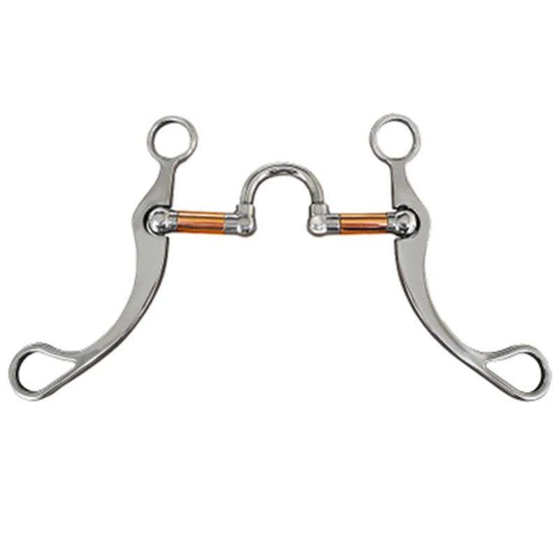 

Stainless Steel Snaffle Bit Horse Bits Western Snaffle Bits For Horses Coronet Mouth Training Bit With Copper Port