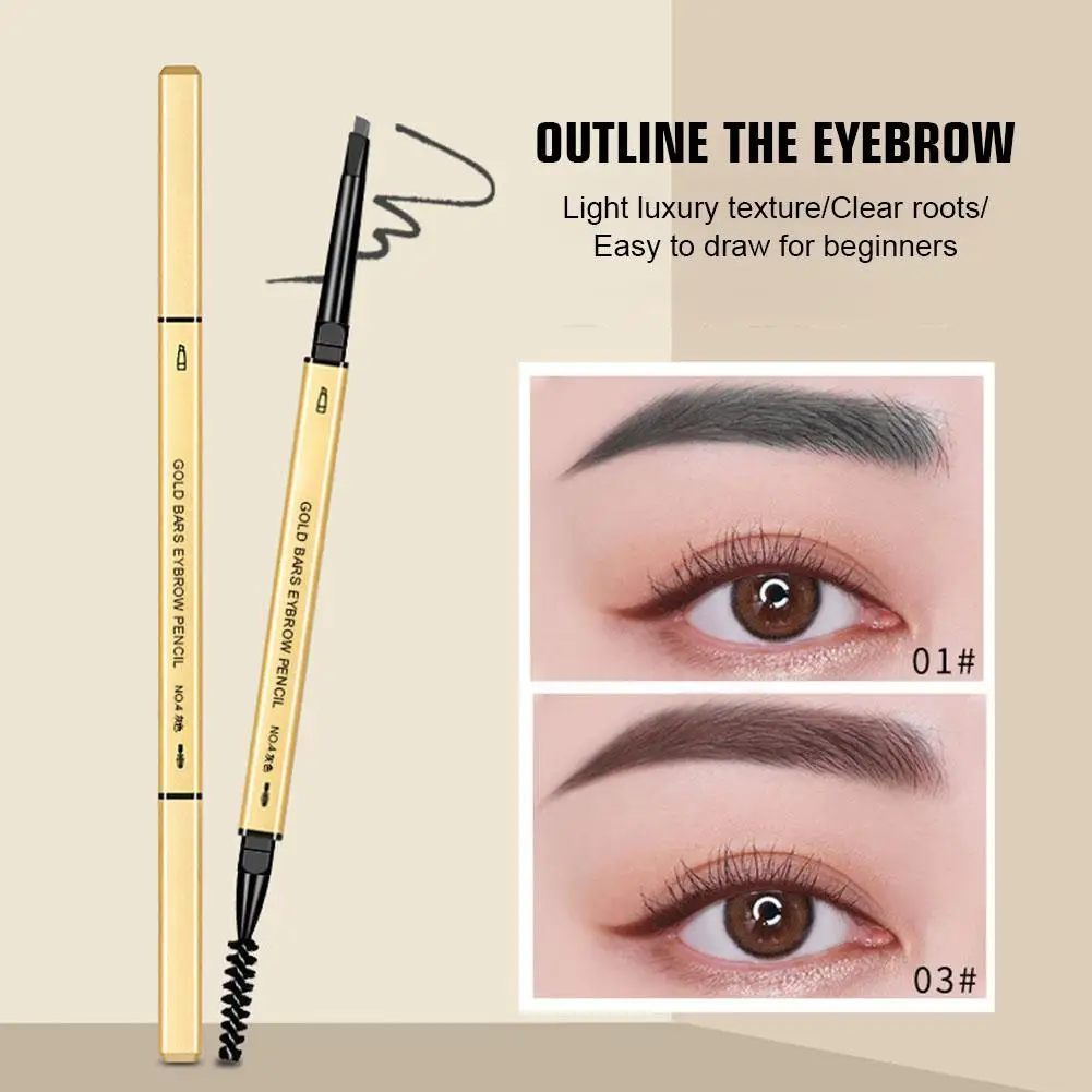 

Waterproof Eyebrow Pencil 5 Colors Small Gold Bar Eyebrow Pen for Women Beauty Cosmetic Eyebrow Pencil Cosmetics Tool P7N2