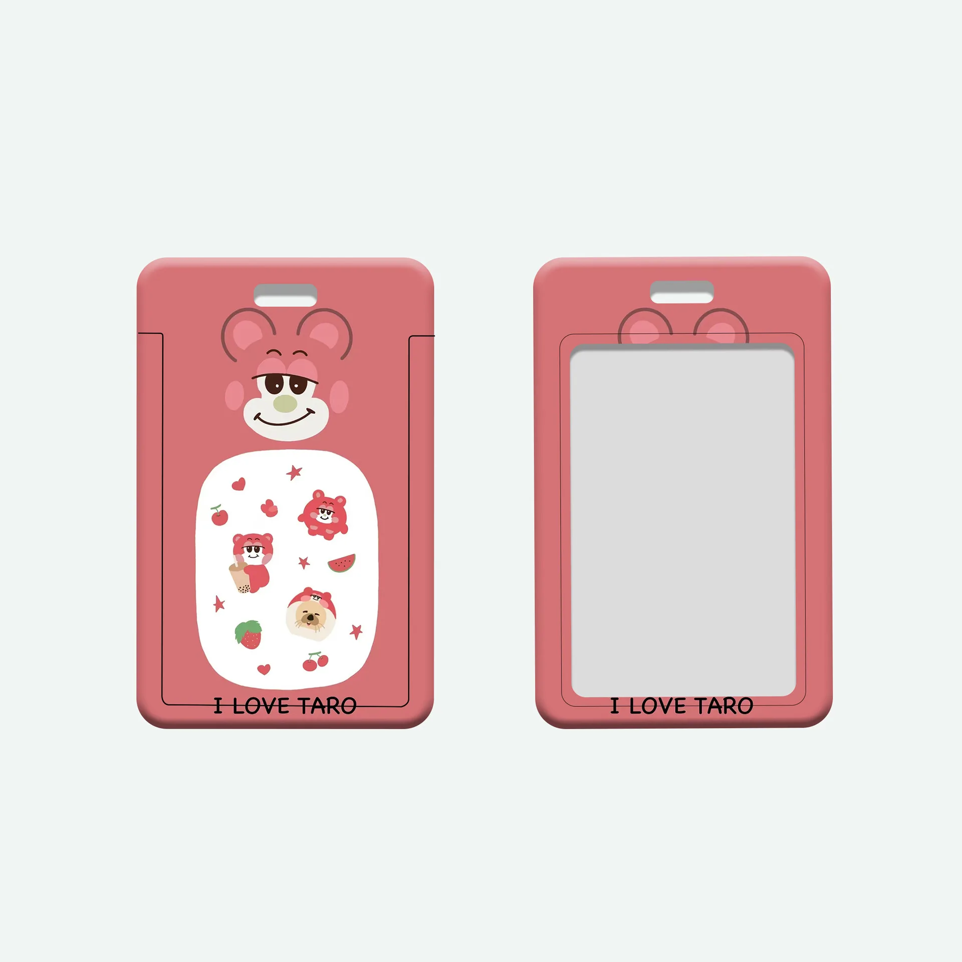 KPOP RIIZE мультяшный белый кожаный веревочный держатель для удостоверений личности