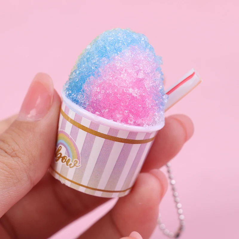 

1Pcs 1:12 Dollhouse Miniature Rainbow Smoothie Drink Ice Cream Cups Model Dollhouse DIY Decor Accessories Keychain Bag Pendant