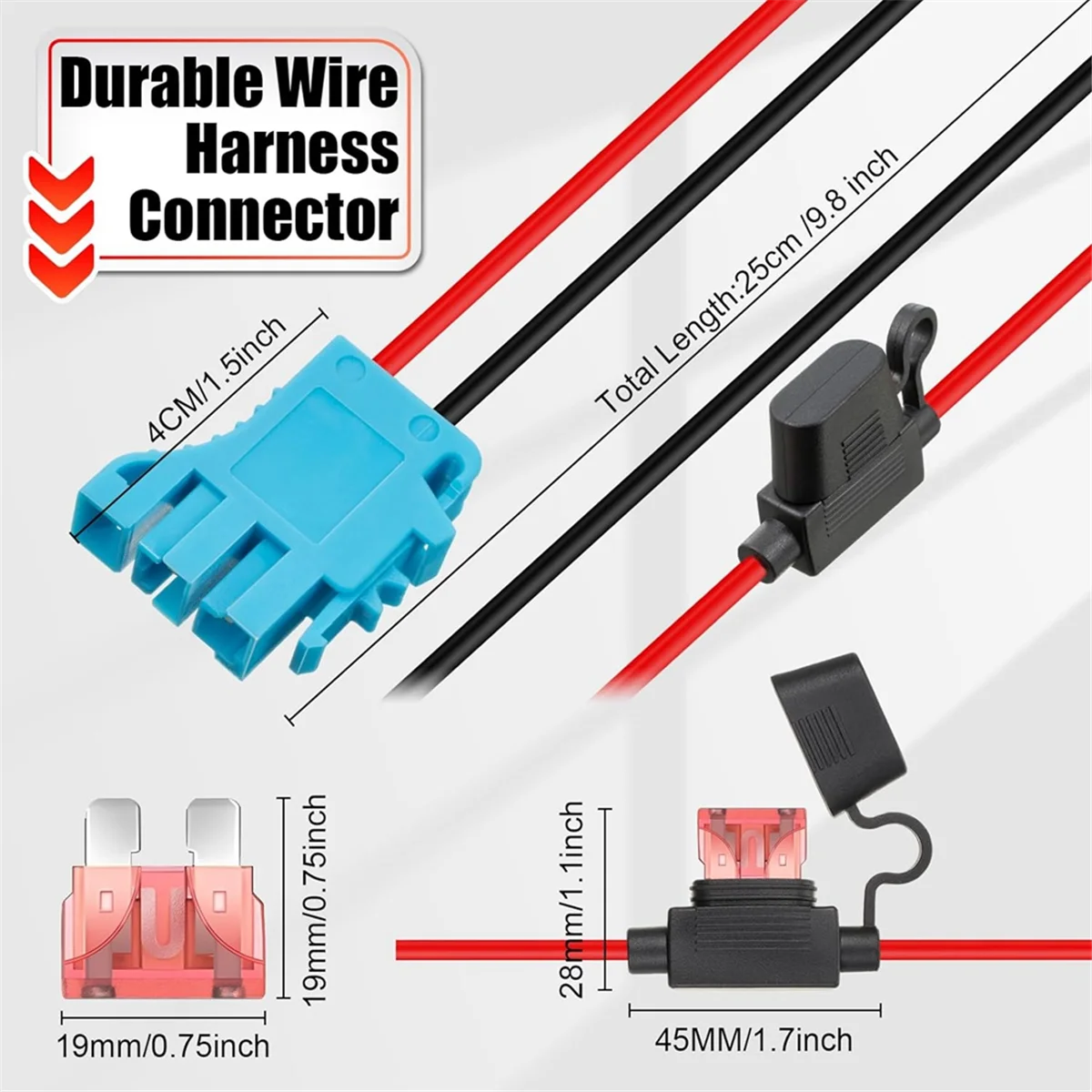 Замена разъема жгута проводов 12 AWG 12-вольтовая батарея SLA детская игрушка для