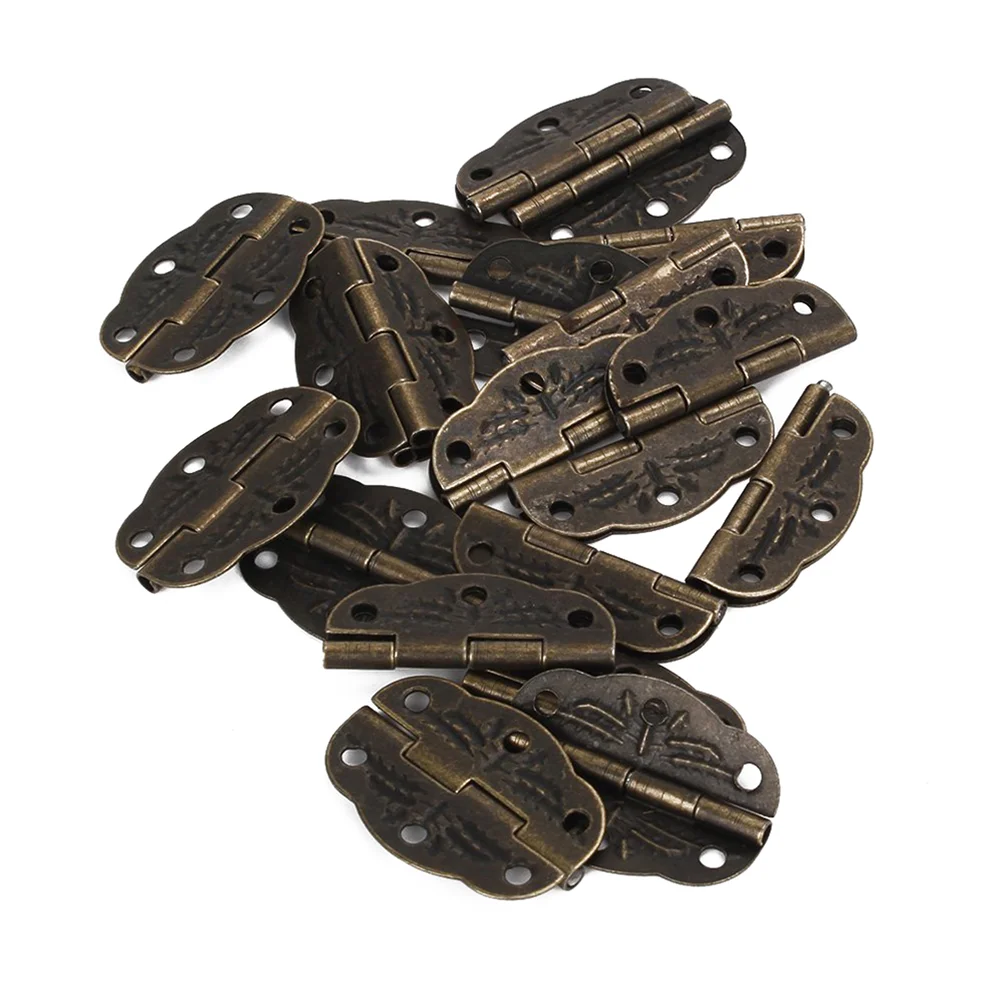 

20PCS Delicate Mini Engraved Hinges for Home Furniture Cabinet Drawer Box