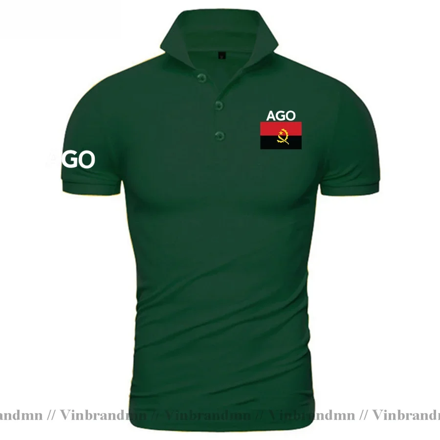 Republic of Angola Angolan Polo Shirts Men Short Sleeve Fashion Brand Shirt Country Flag Design Clothes Nation Team AGO Ngola AO