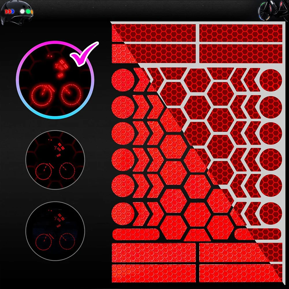 

Комплект светоотражающих наклеек, водонепроницаемые самоклеящиеся наклейки для ночной безопасности для шлемов, скейтборда, велосипеда, скутера, электронного велосипеда, мотоцикла