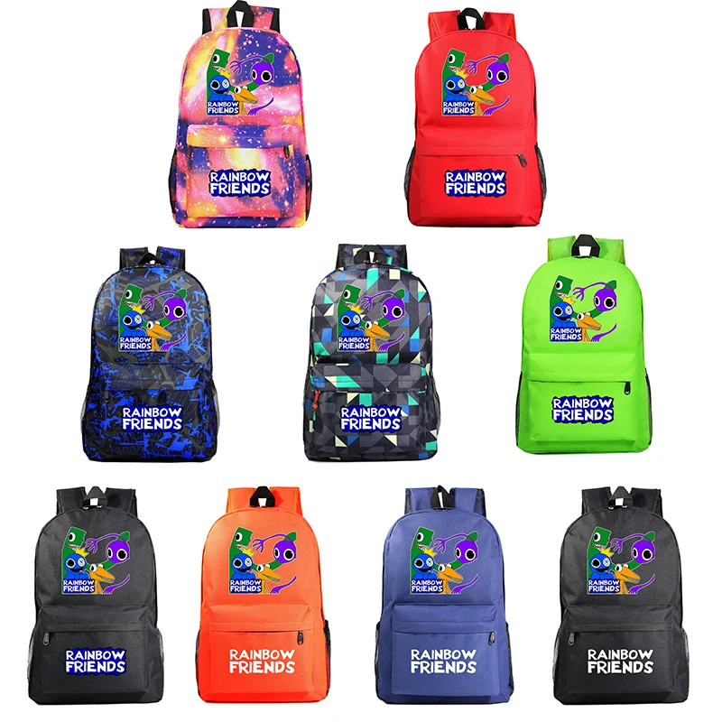 

Rainbow Friends Backpack Shoulder Bag Pencil Case Cute Game Figure Toys Cartoon School Bag Kids Waterproof Bookbag Backpacks