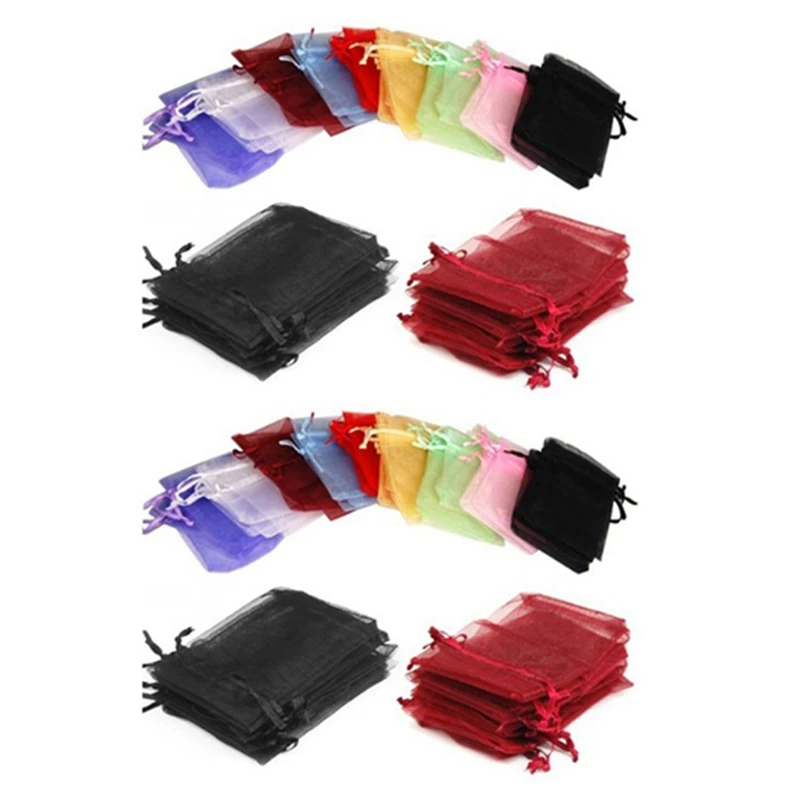

216Pcs Drawsring Organza Jewelry Pouch Bags