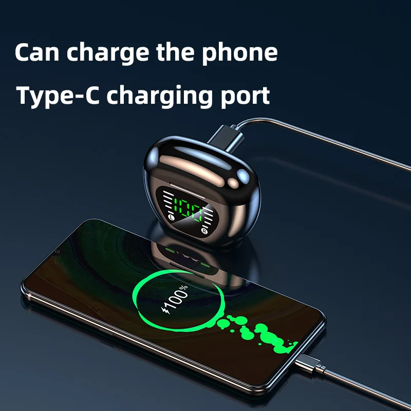 

Stereo E-sports Music Earphone Touch Control Led Display Bluetooth Headset Hifi Soun Game Wireless Headphone Phone Accessories