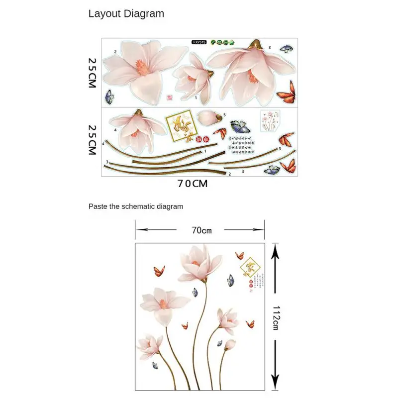 Настенная роспись Furi для дома и помещения декор телевизора с изображением пиона