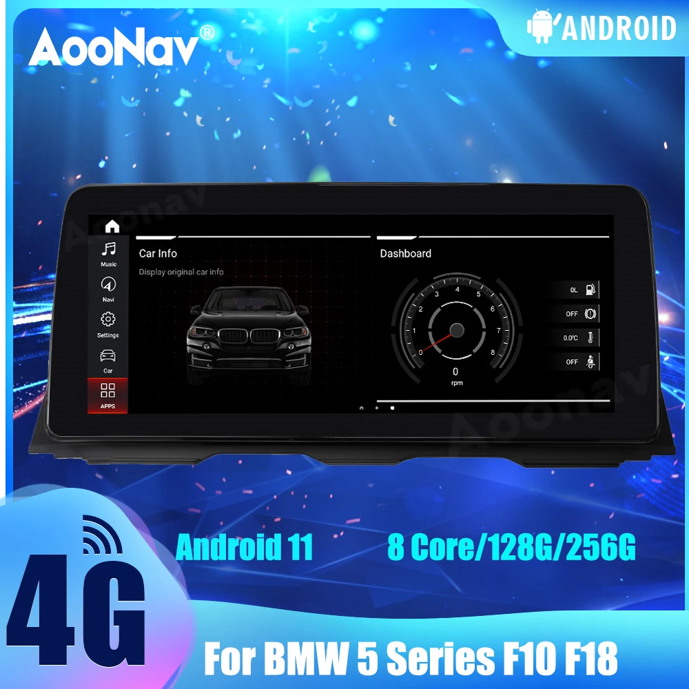 

2 Din 256G Car Radio For BMW 5 Series F10 F18 Android 11 Touch Sceen GPS Navigation Autoradio Multimedia Player
