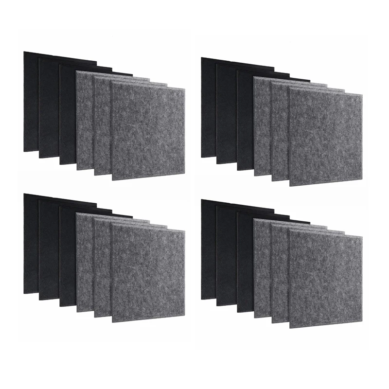 

24Pcs Sound-Absorbing Panels,Sound Insulation Panels,Noise Shock-Absorbing Foam,Acoustic Treatment For Recording Studios