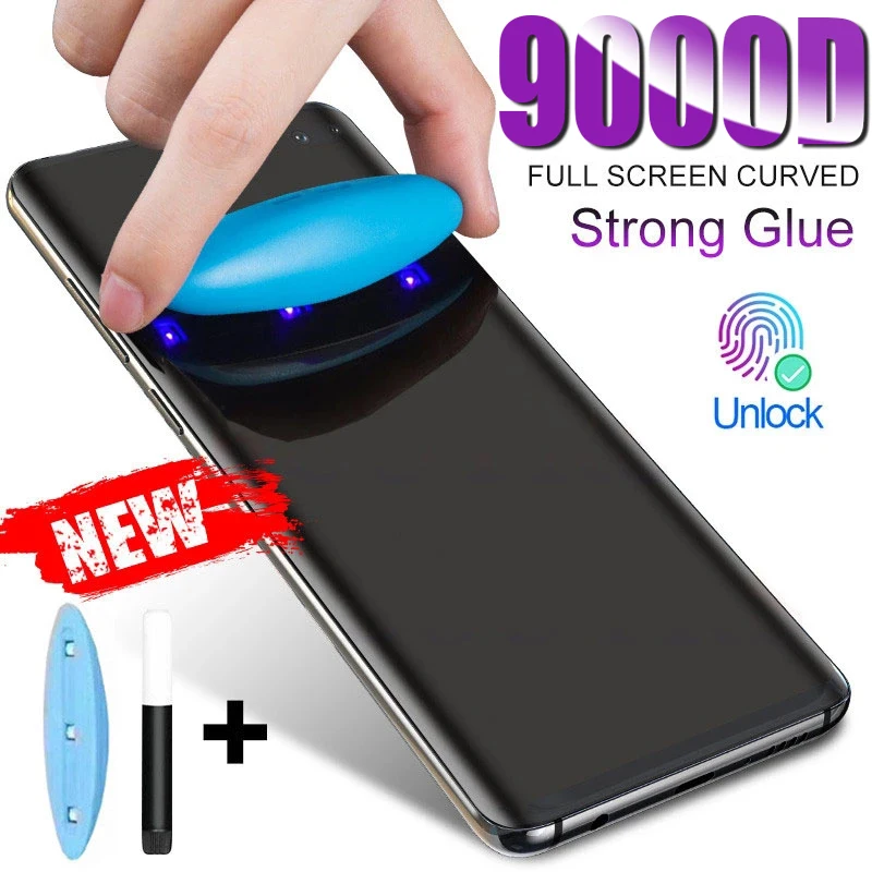 

UV Tempered Glass For Samsung Galaxy S21 S22 Plus Glass S10 S9 S8 Screen Protector S20 Ultra S10e S 9 8 Note 8 9 10 20 Protect