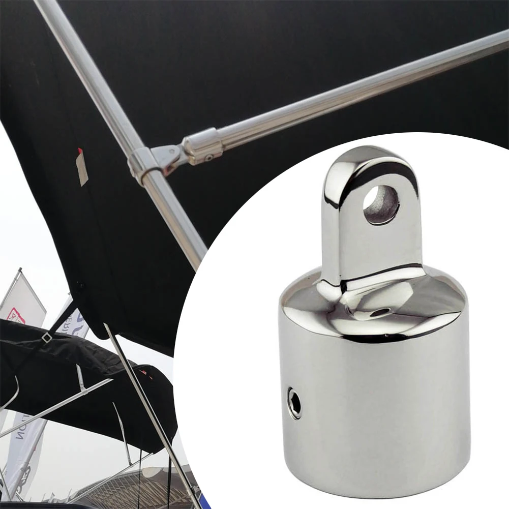 

22/25mm Boat Eye End Cap Bimini Top Fitting Marine 316 Grade Stainless Steel Boat Yacht External Eye End Canopy Tube End
