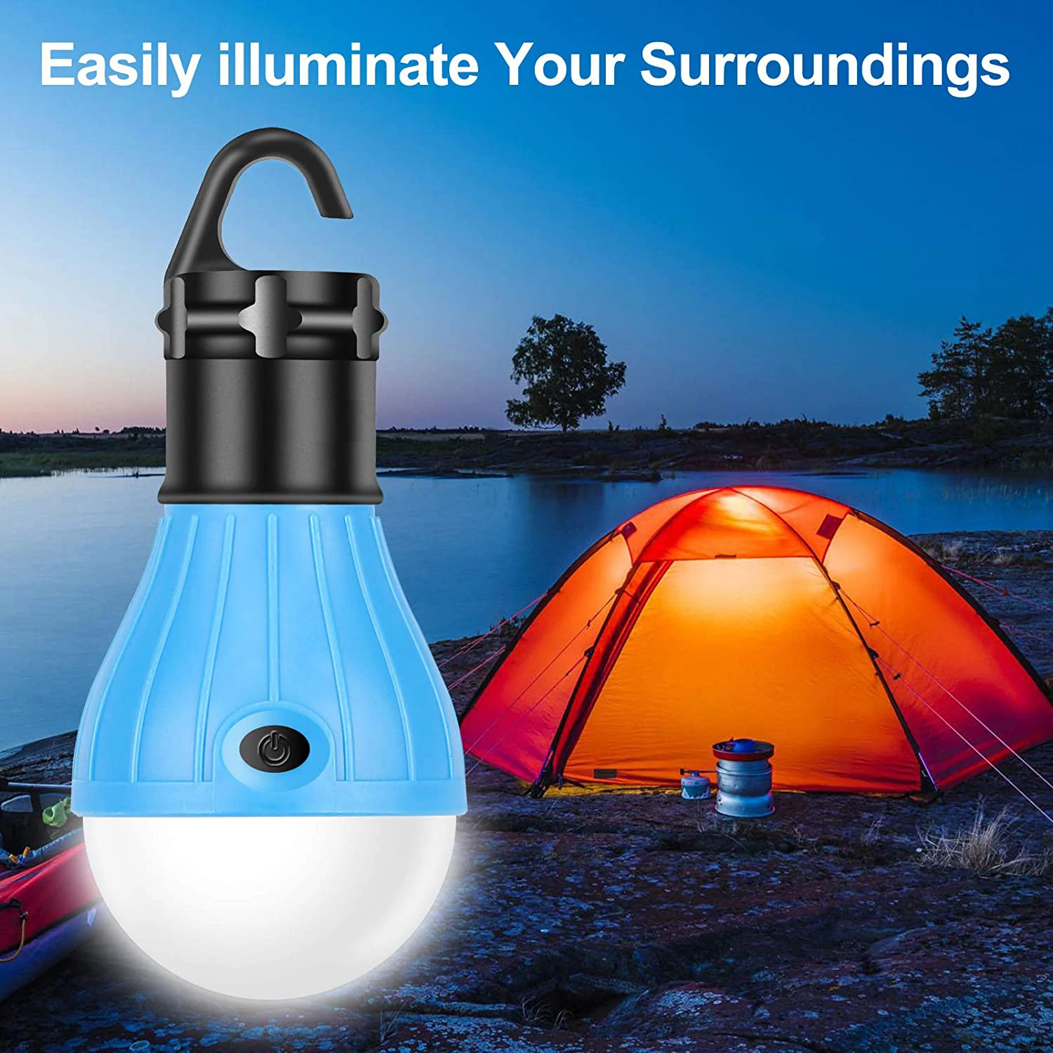 

Portable Mini LED Bulb Hook Camping Tent Light Night Market Lamp Waterproof Repair Emegency Lantern Outdoor AAA Hanging Bulb