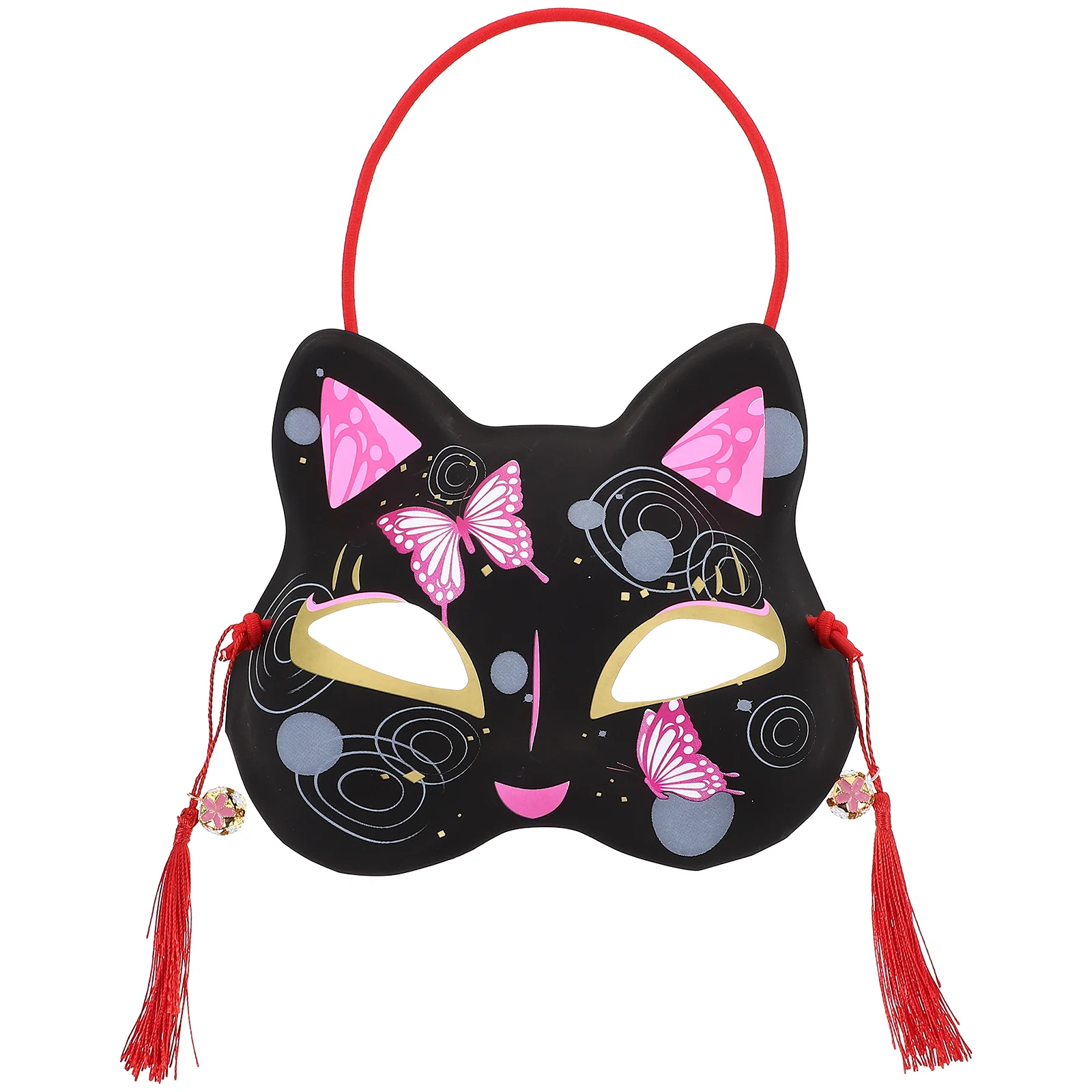 

Животные Маски одежда японский стиль кошка макияж Половина лица Хэллоуин пластиковые украшения