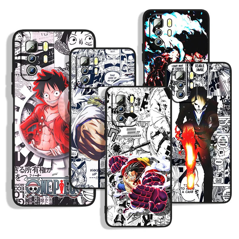 

Hot Anime One Piece Luffy Snakeman For Xiaomi Redmi Note 11S 11T 11 10S 10 9T 9S 9 8T 8 7 6 5A 5 4X Pro Black Soft Phone Case