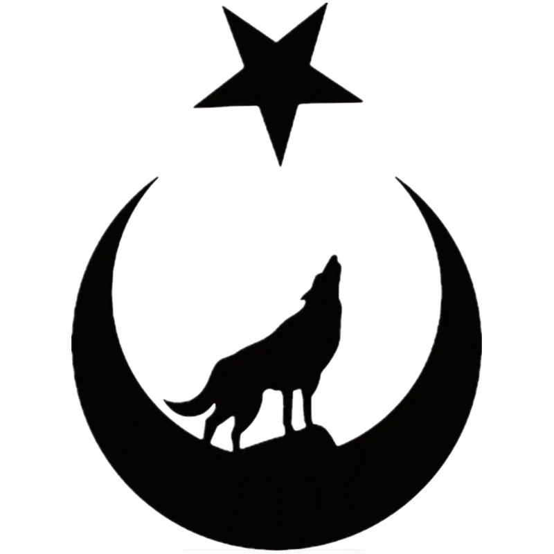 

Hot Sell Creative Wolf and Moon Star Great Turk Turkey Turkish Car Sticker Accessories Decal Vinyl PVC