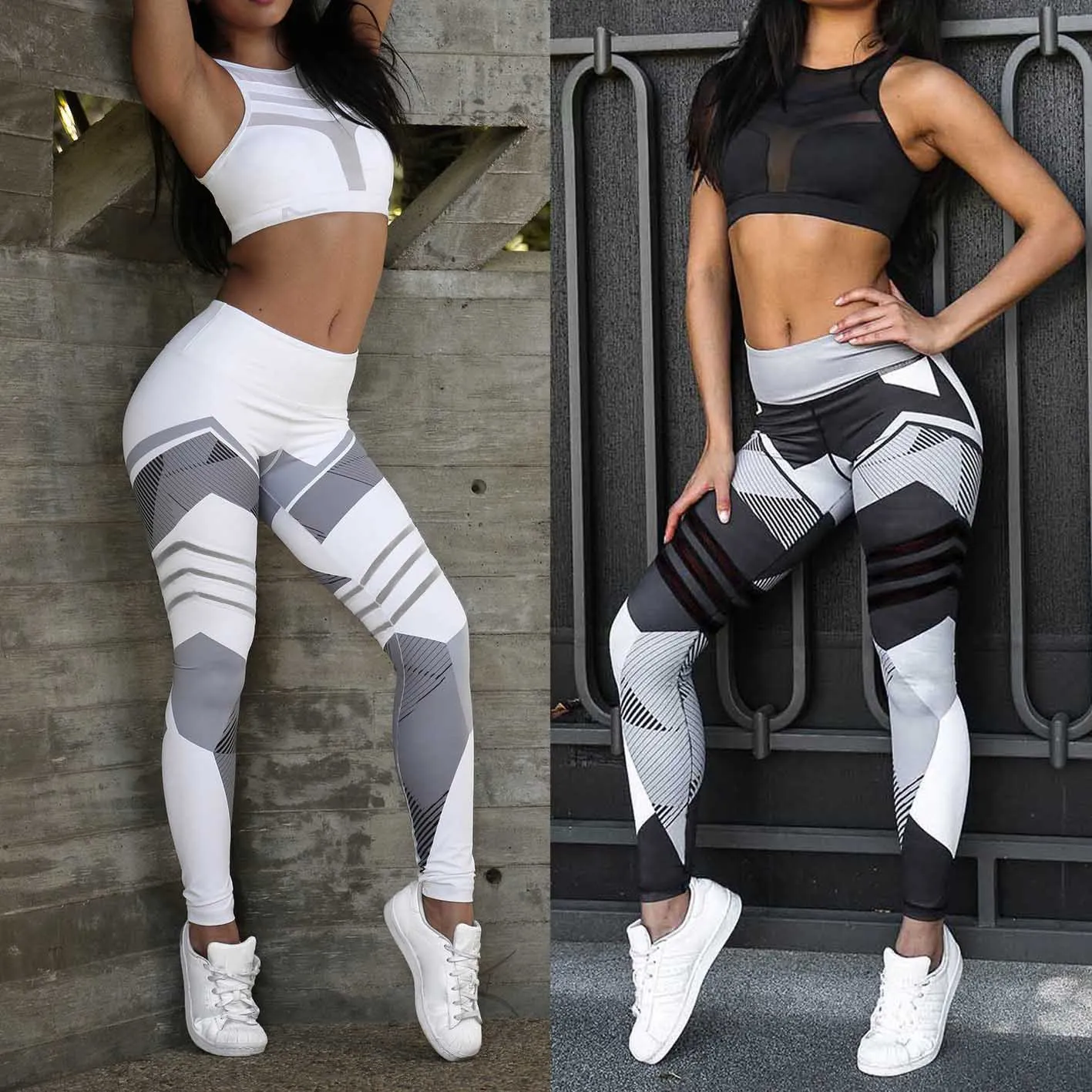 

New Yoga Women Digital Print Women's Hip-lifting Leggings Gradient Fitness Pants Hip Peach Hip High Waist Pants