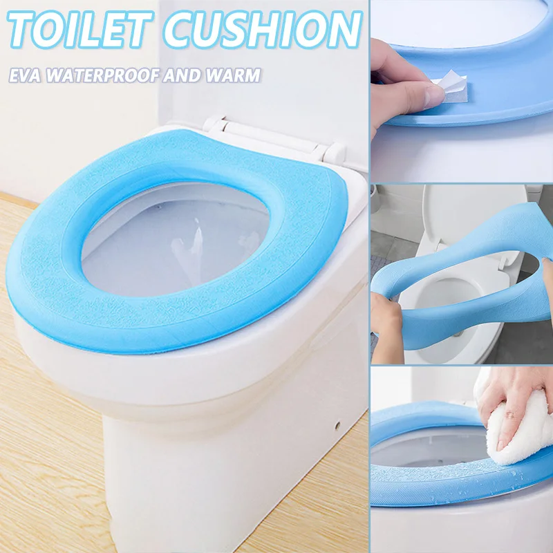 

New Toilet Seat Cushion Waterproof Soft Toilet Seat Cover Durable Warm Soft Pad For Bathroom Toilet Seat Cover Bathroom Products
