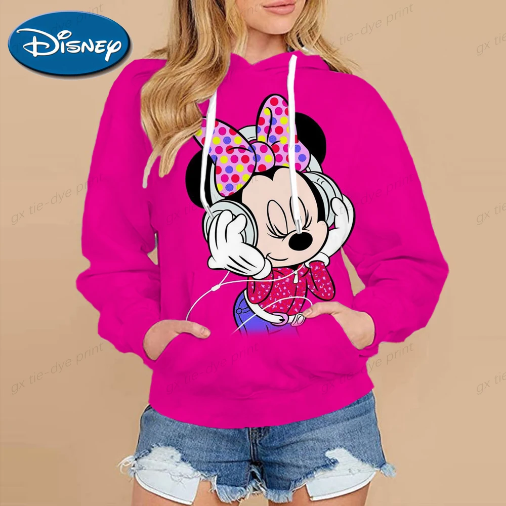 

Autumn Men's 3D Minnie Mickey Animation Disney Cartoon Hoodie Men's Sports Hoodie Casual Loose Sweater Role Play Prop Costume