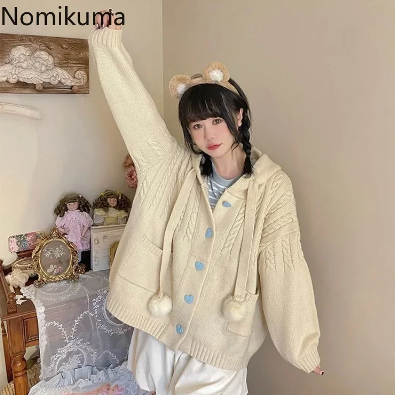 Корейский милый кардиган большого размера Sueter Mujer 2024 женская одежда вязаный