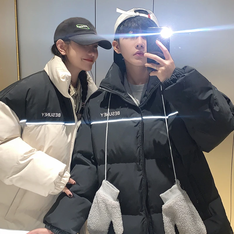 Mens Winter Jackets 2022 Luxury On Party Stand Collar Thick Warm Outwear Cats