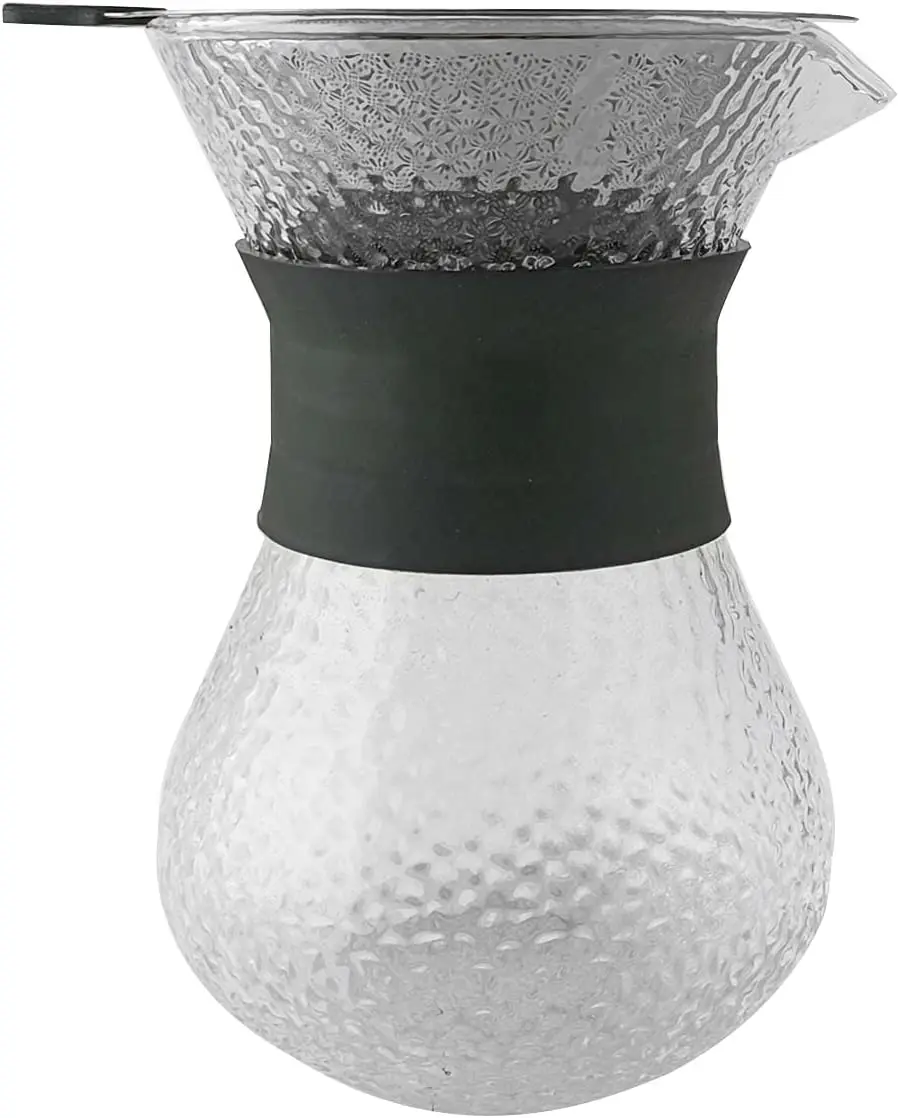 

Passador De Café Vidro E Coador Inox 360ml Alça Silicone