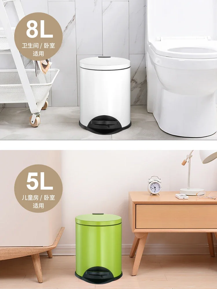 Мусорная корзина из нержавеющей стали под заказ простой и современный с крышкой