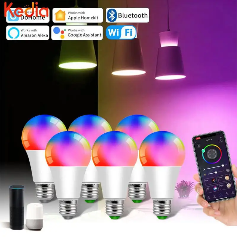 

Rgb Cold Warm Light Wifi Bulb E27 Light Bulb Christmas Party Decoration Dimmable Bulb Smart Light Bulb Smart Home 12w