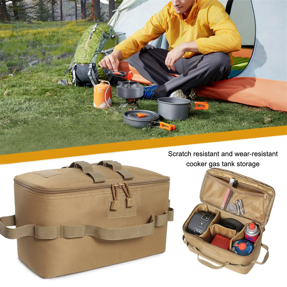 

Outdoor Camping Gas Tank Storage Bag Large Capacity Ground Nail Tool Bag Gas Canister Picnic Bag Cookware Utensils Kit Organizer