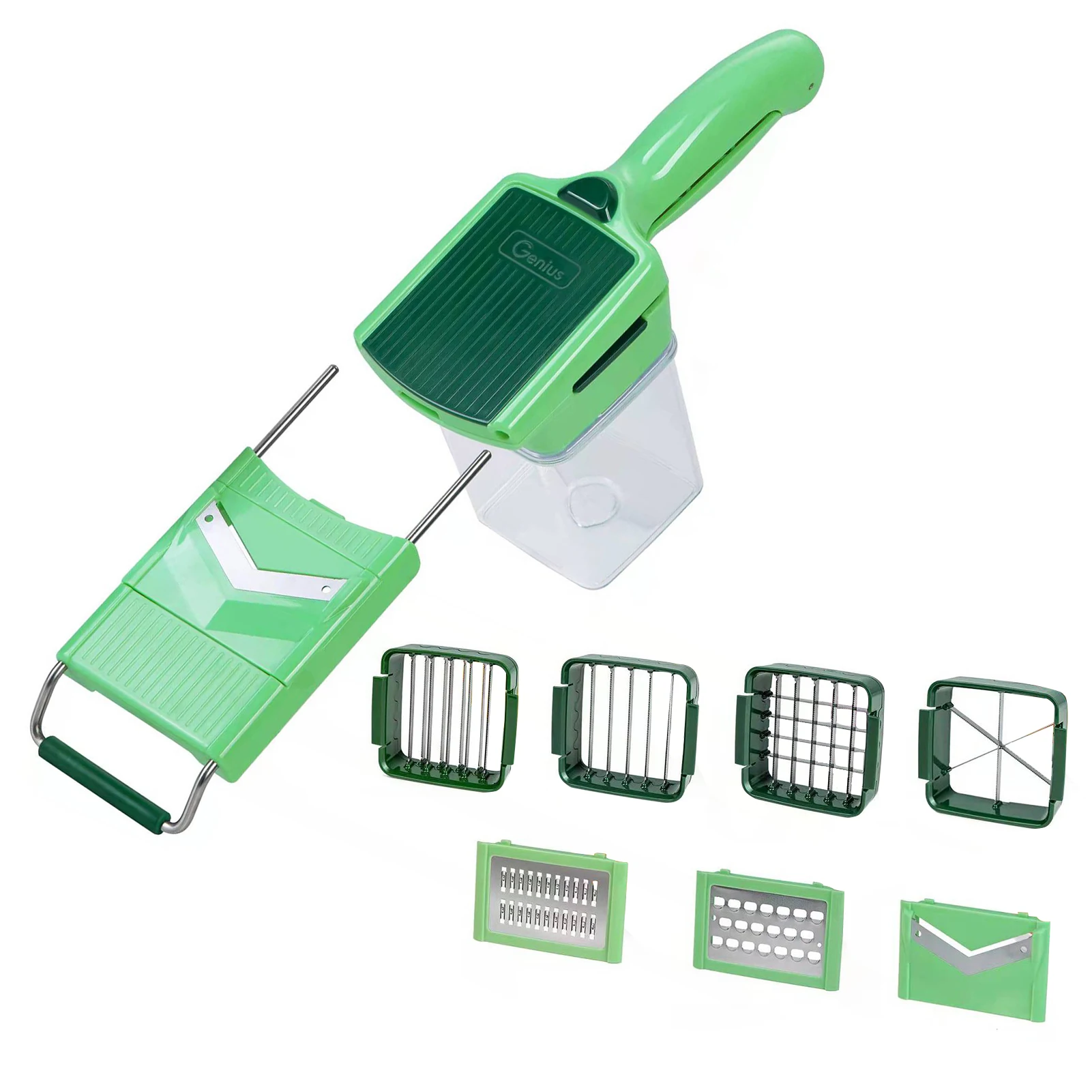 

Multifunctional Vegetable Cutter 8 In 1 Multifunctional Vegetable Slicer Cutter Chopper Vegetable Dicer Grater With Multi-blades