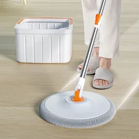 Mop Household Cleaning Tools and Accessories Easy To Gadgets Drain Sweeper Floor Bucket Microfiber Squeeze for Home and Comfort