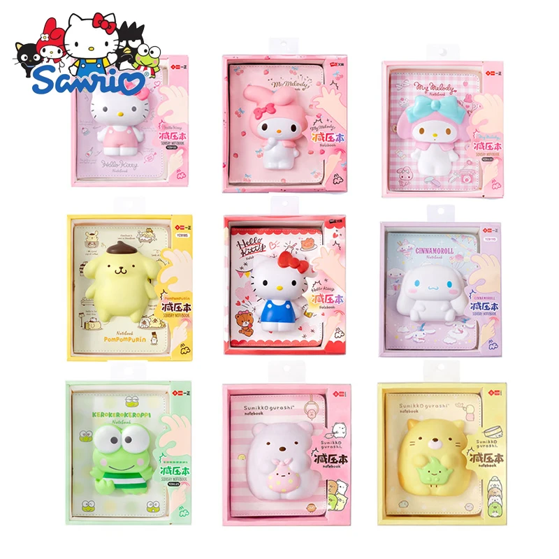 

Блокнот Sanrio с зелеными листьями, повседневный Еженедельный Планер в стиле Hello Kitty, школьные принадлежности