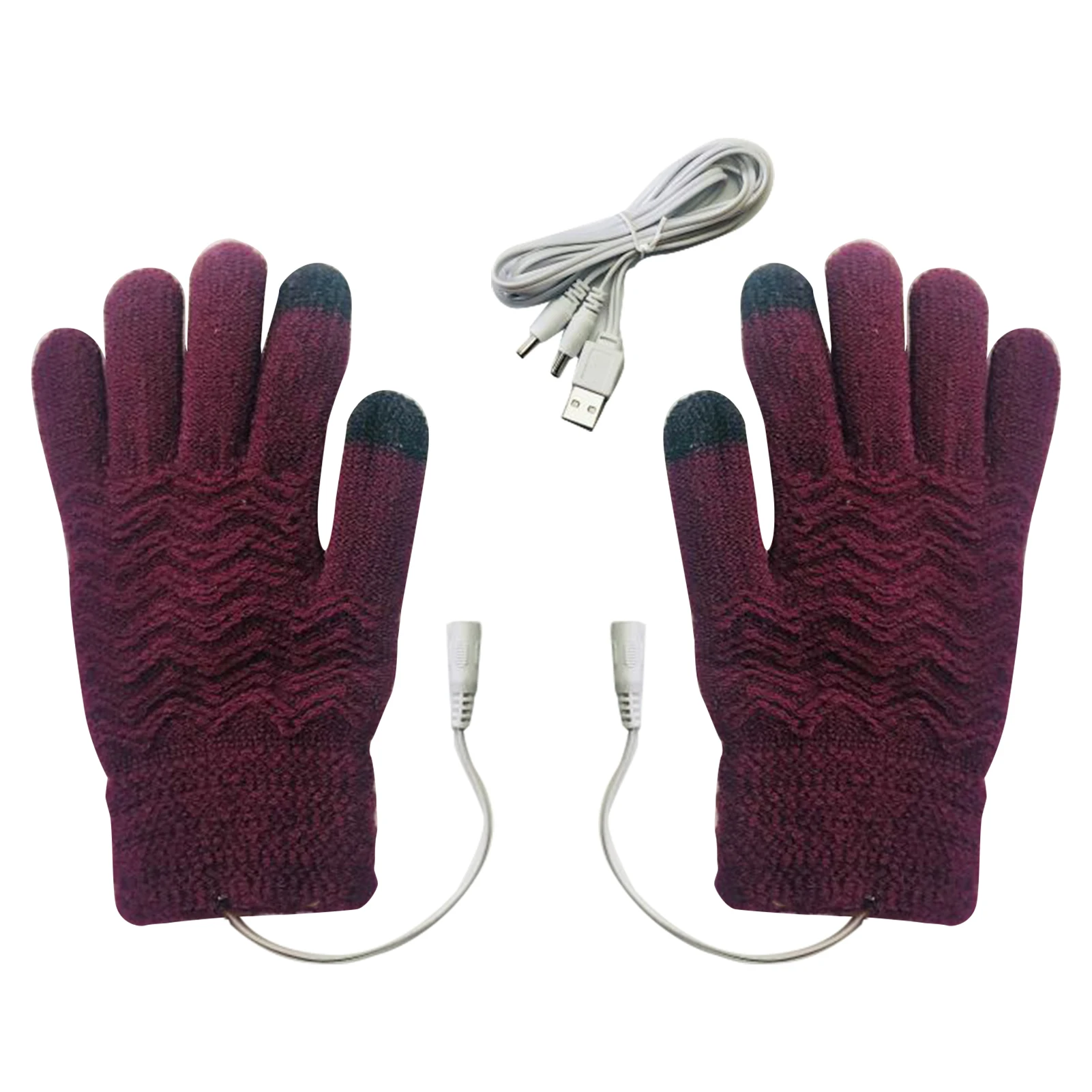 

Windproof Hand Warmer USB Powered Double Sides Heated Gloves Outdoor Fast Heating Gaming Office Work Touch Screen Cycling Riding